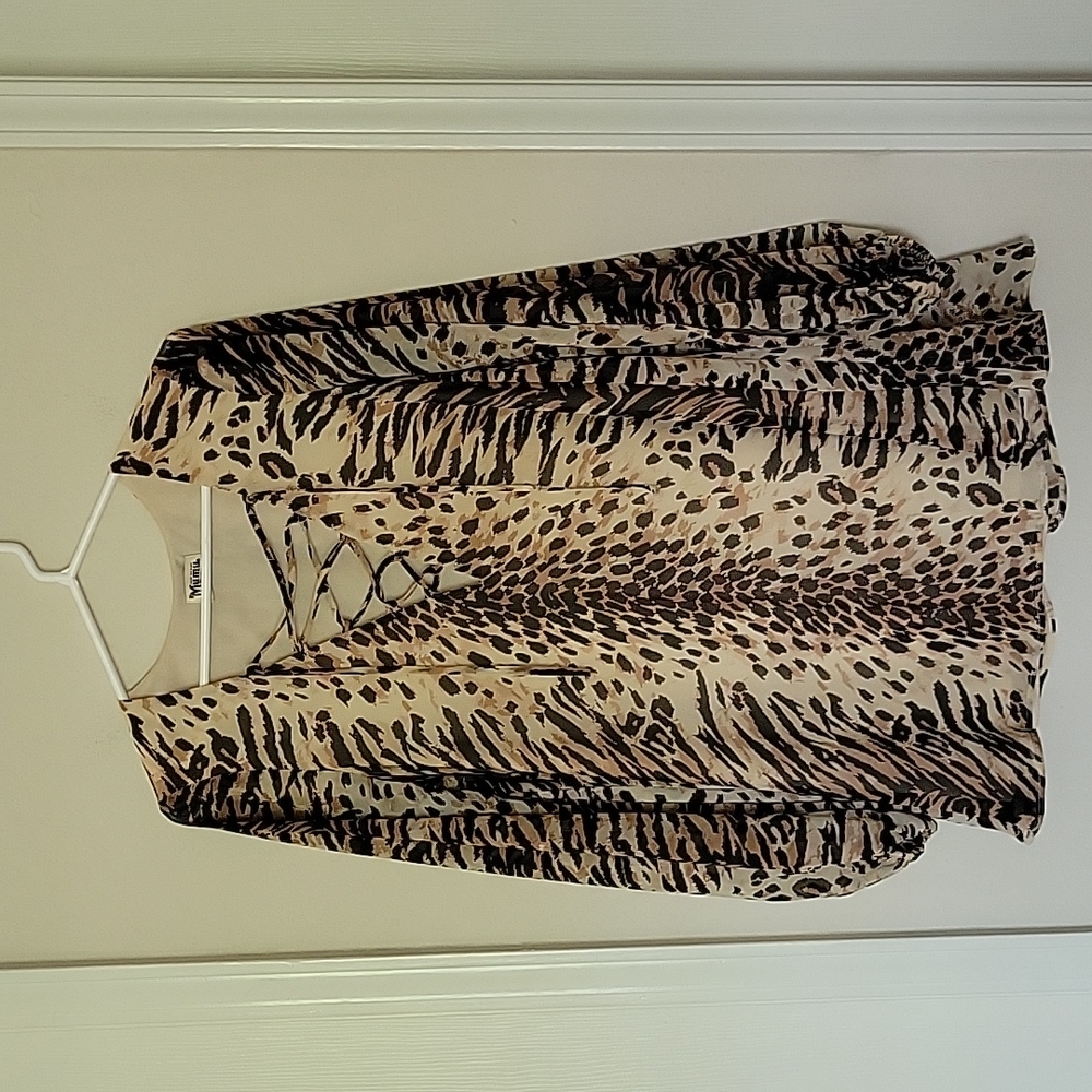 Show Me Your Mumu Animal Print Blouse